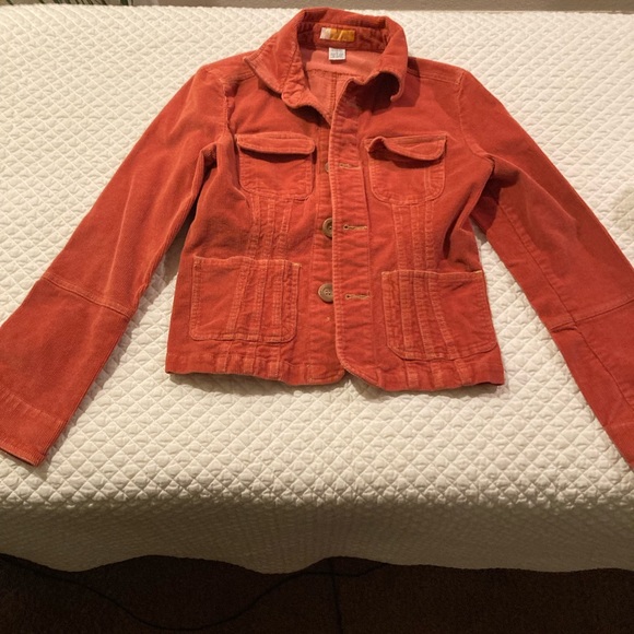 Jackets & Blazers - Tulle orange corduroy jacket